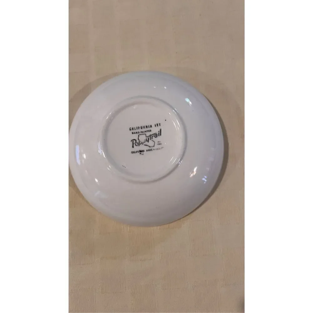 Vintage Metlox Poppytrail California Ivy Handpainted Ceramic Cereal Bowl